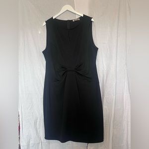 Mystic Black stretch ruched waist detail cocktail dress